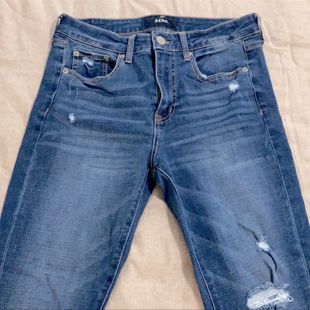 Aeropostale Distressed High Rise Jegging 6 Reg